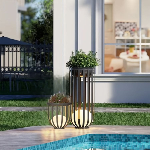 Aurevia - Lampe de jardin extérieure SolarGlow avec télécommande