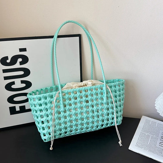 COASTBLOOM – Woven Summer Shoulder Tote Bag