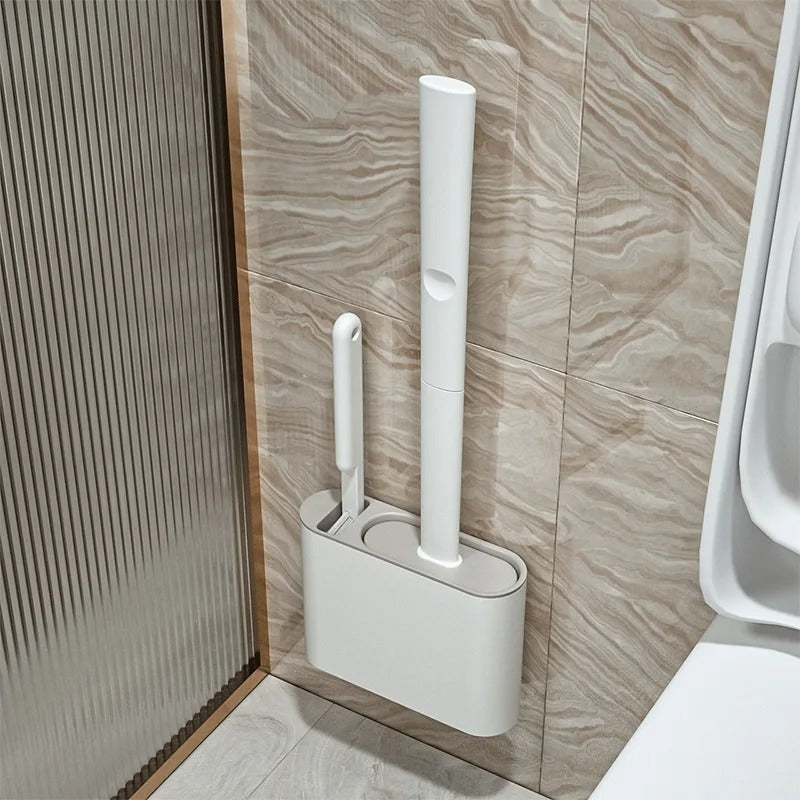 FLATFLEX – Silicone Flat Head Toilet Brush Set