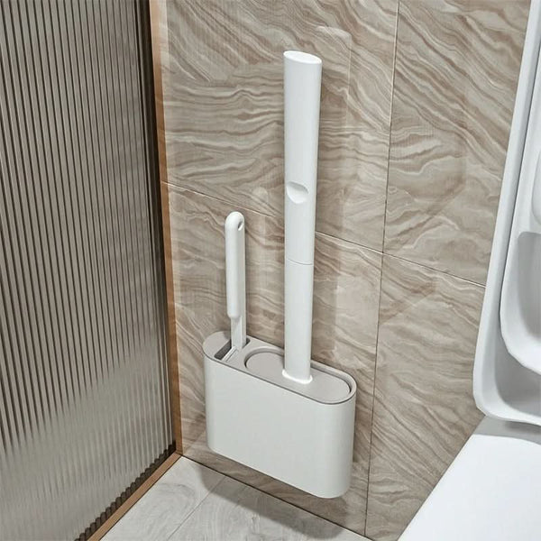 FLATFLEX – Set spazzola WC con testa piatta in silicone