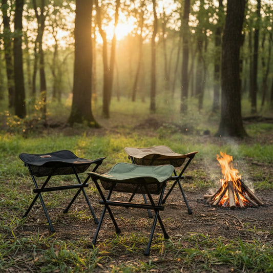 TREKSEAT – Taburete de camping plegable de aluminio portátil  