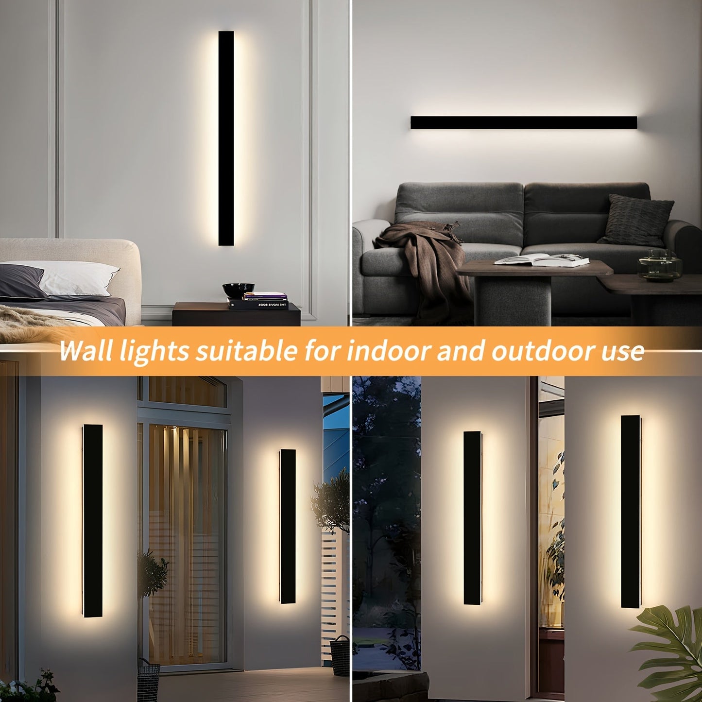 Brillanova - Dimmable Long Outdoor Wall Sconce