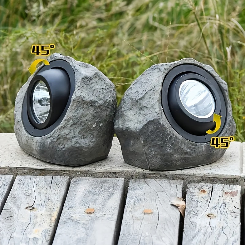 Stoneva - Solar simuliertes Felsen-Gartenlicht