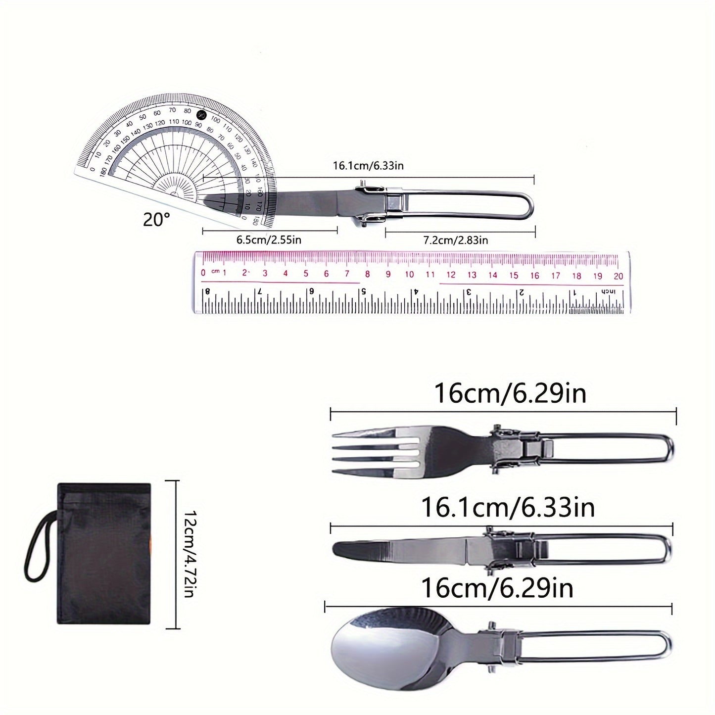 HIKEFLOW – Backpacking Cookware Kit with Fork & Spoon
