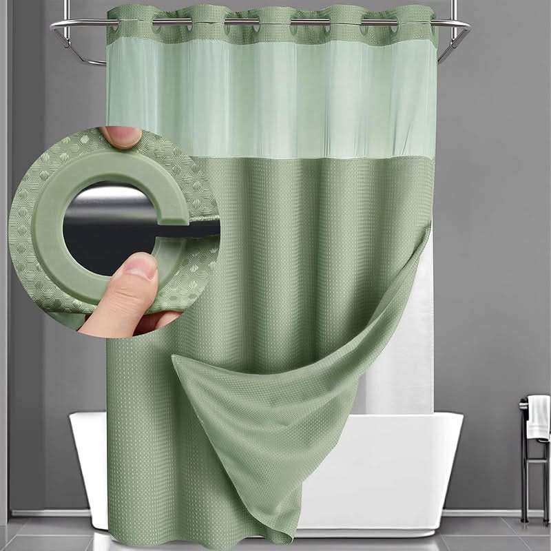 SPAELLE – Waffle Shower Curtain for Serene Bath Styling