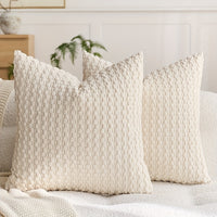 CORDFLOW – Housses de coussin à texture bulle pour décoration canapé et chambre