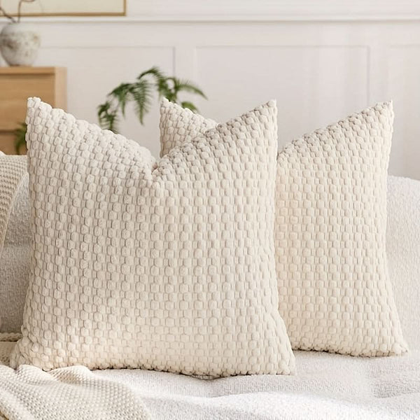 CORDFLOW – Copricuscini con texture a bolle per divano e camera da letto