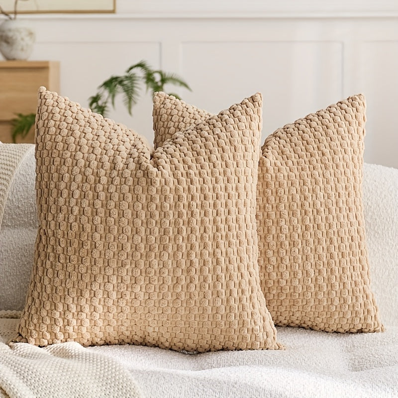 CORDFLOW – Housses de coussin à texture bulle pour décoration canapé et chambre