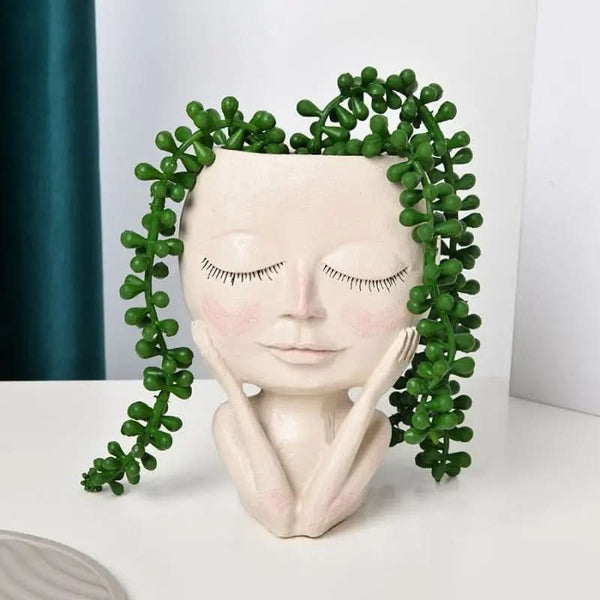 DREAMBLOOM – Jardinière artistique en forme de visage fleuri
