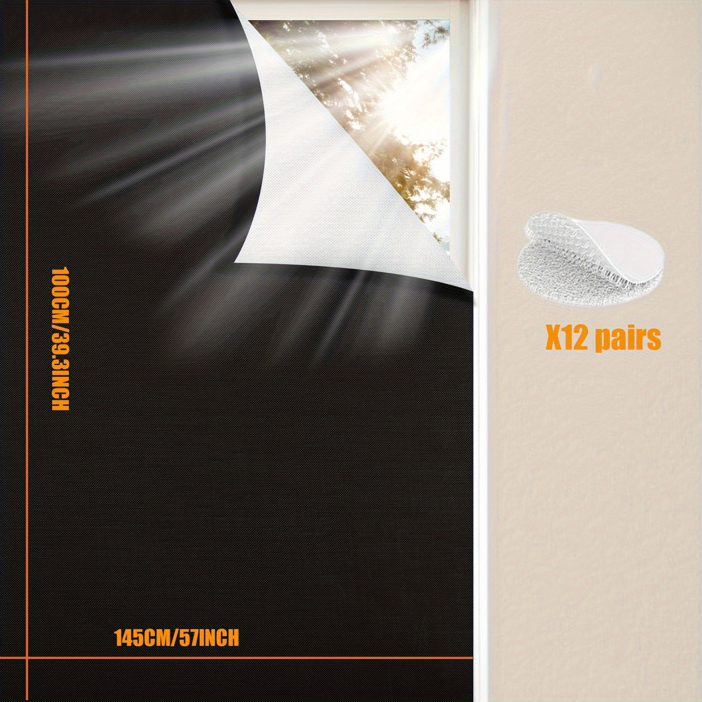 DARKFLOW – No-Drill Blackout Curtains for Home & Office Use