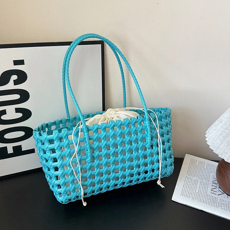 COASTBLOOM – Woven Summer Shoulder Tote Bag