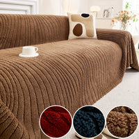 PLUSHLIVA – Double-Sided Plush Sofa Cover Blanket for All Seasons