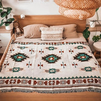 BohoLiving - Südwestlicher Jacquard-Picknickdecke