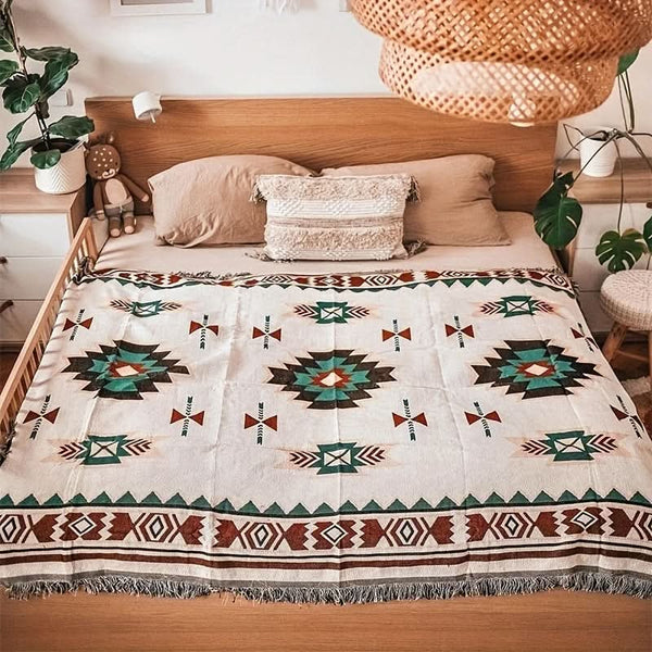 BohoLiving - Couverture de pique-nique jacquard sud-ouest