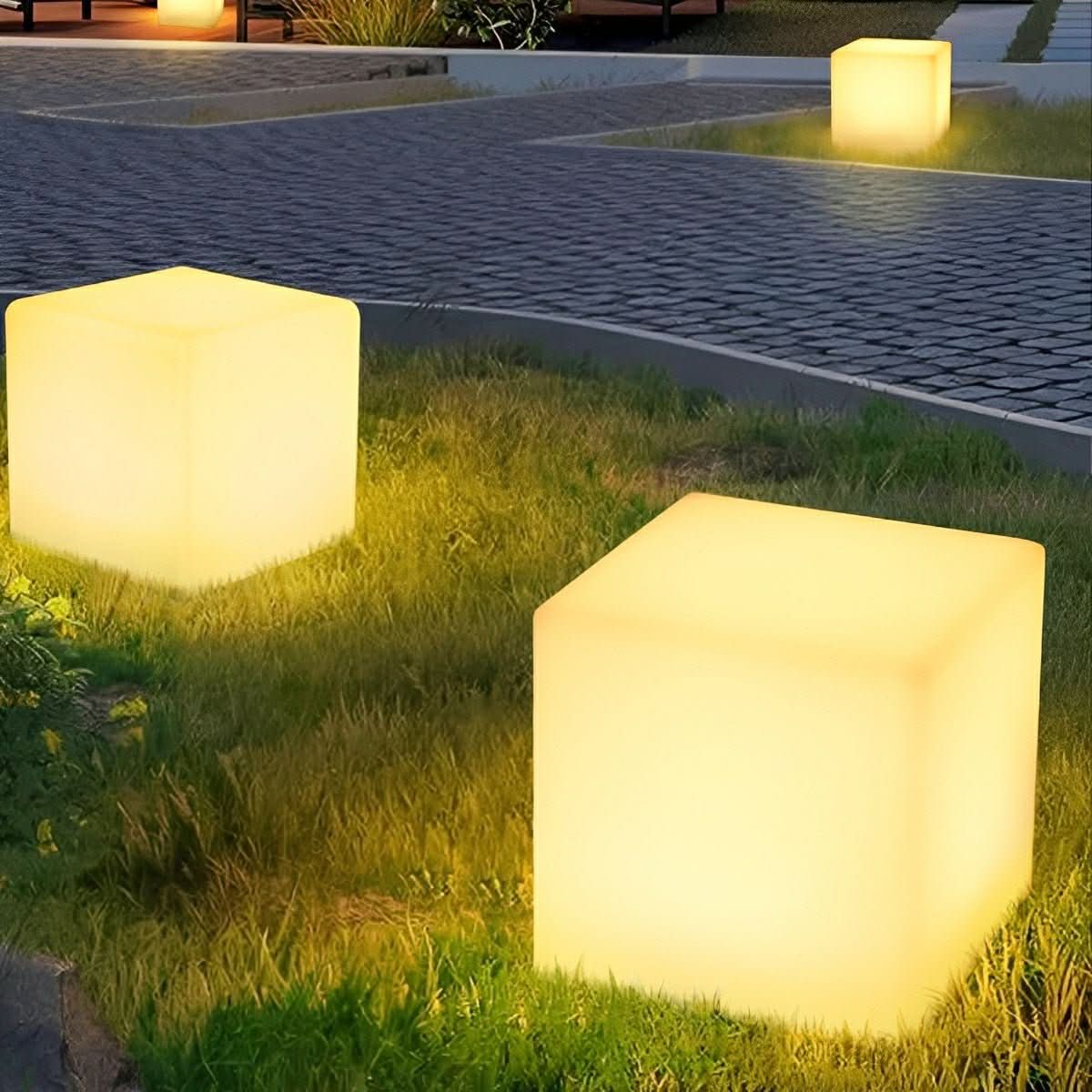 CUBECREST – Lampadaire d’extérieur pour une lumière nocturne raffinée