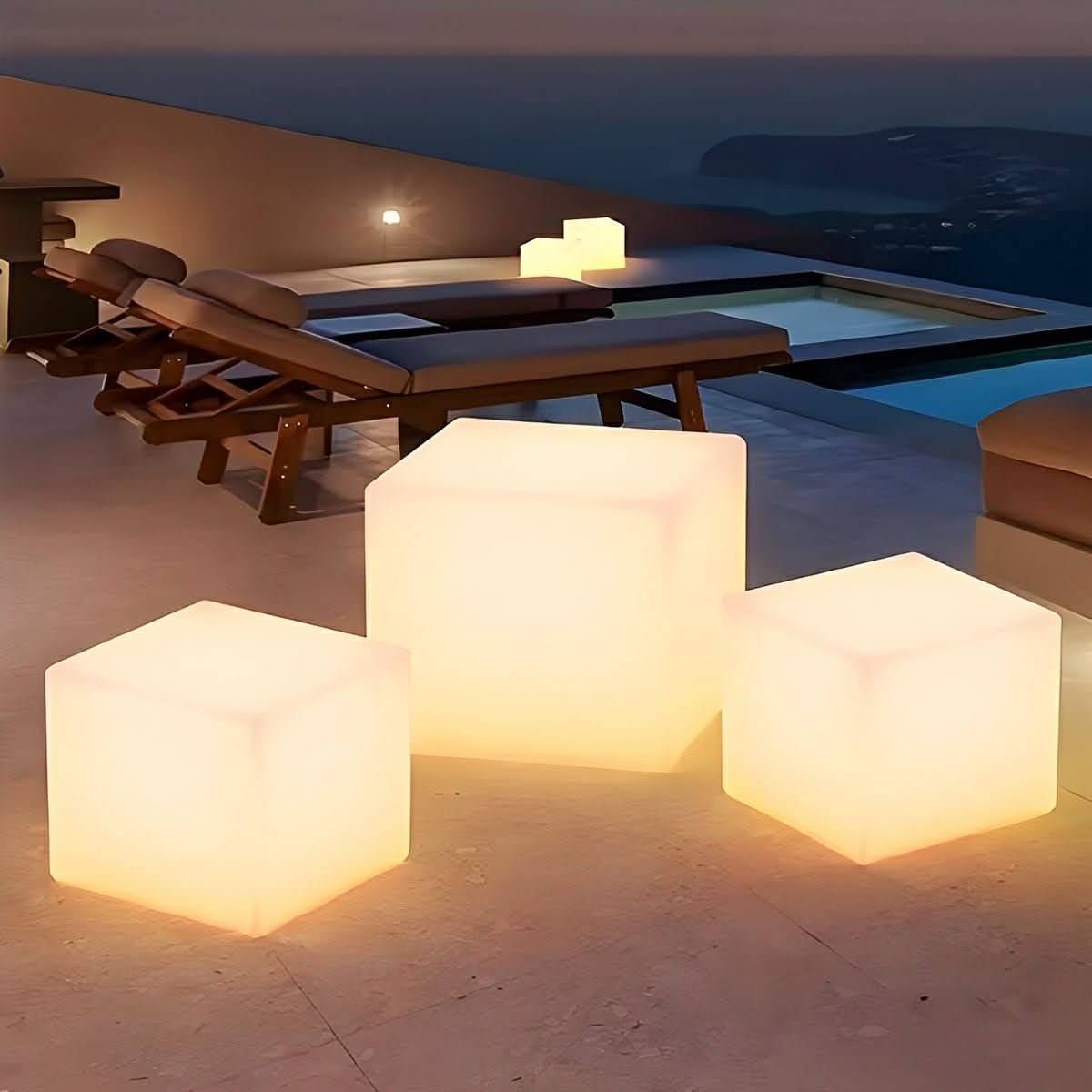 CUBECREST – Lampadaire d’extérieur pour une lumière nocturne raffinée