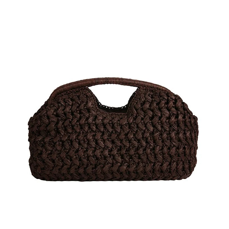 LUXEWEAVE – Sac à main en raphia tissé