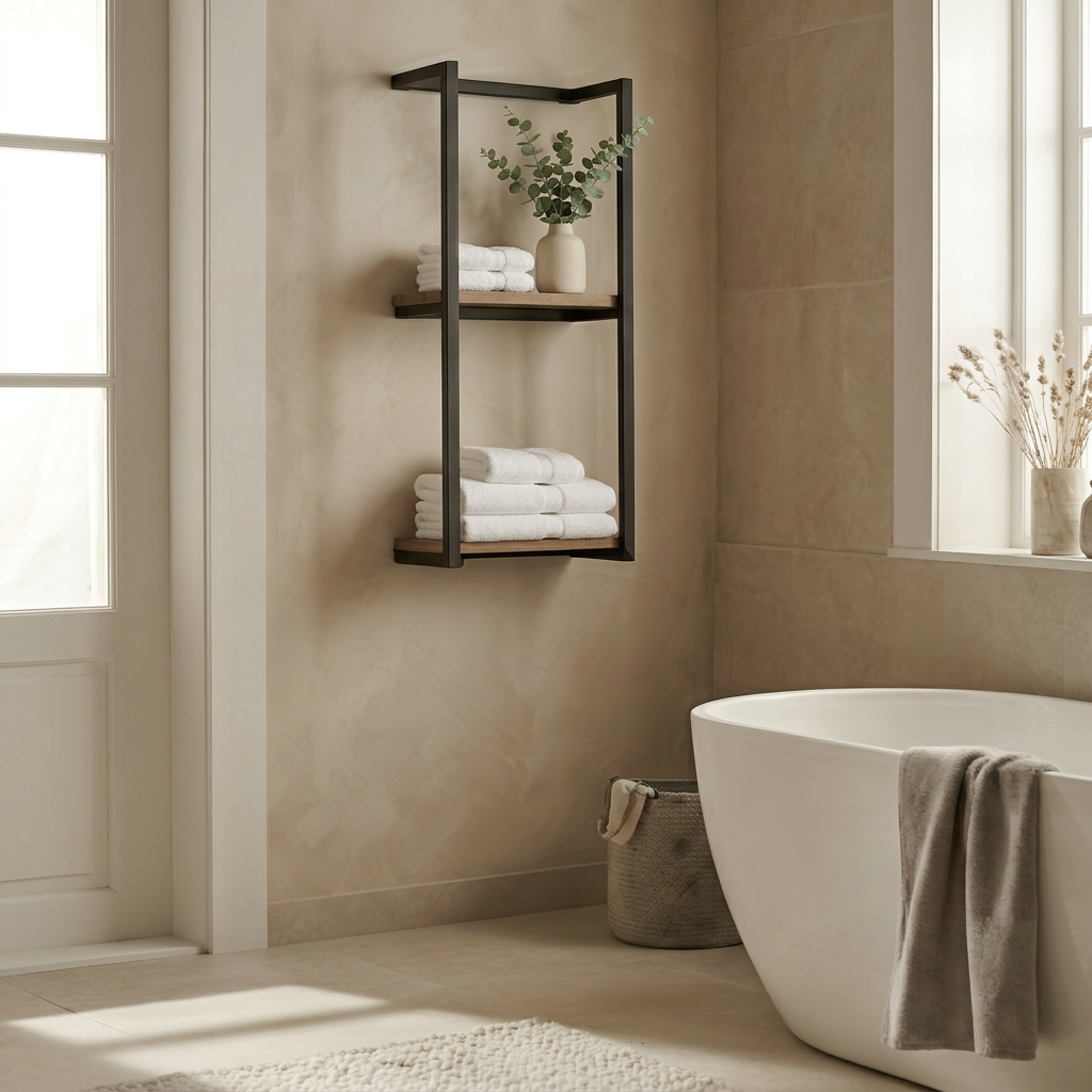 TIERELORA – Two-Tier Hand Towel Stand for Elegant Bathroom Organization