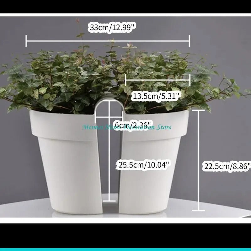 RAILBLOOM – Double Sided Hanging Railing Planter
