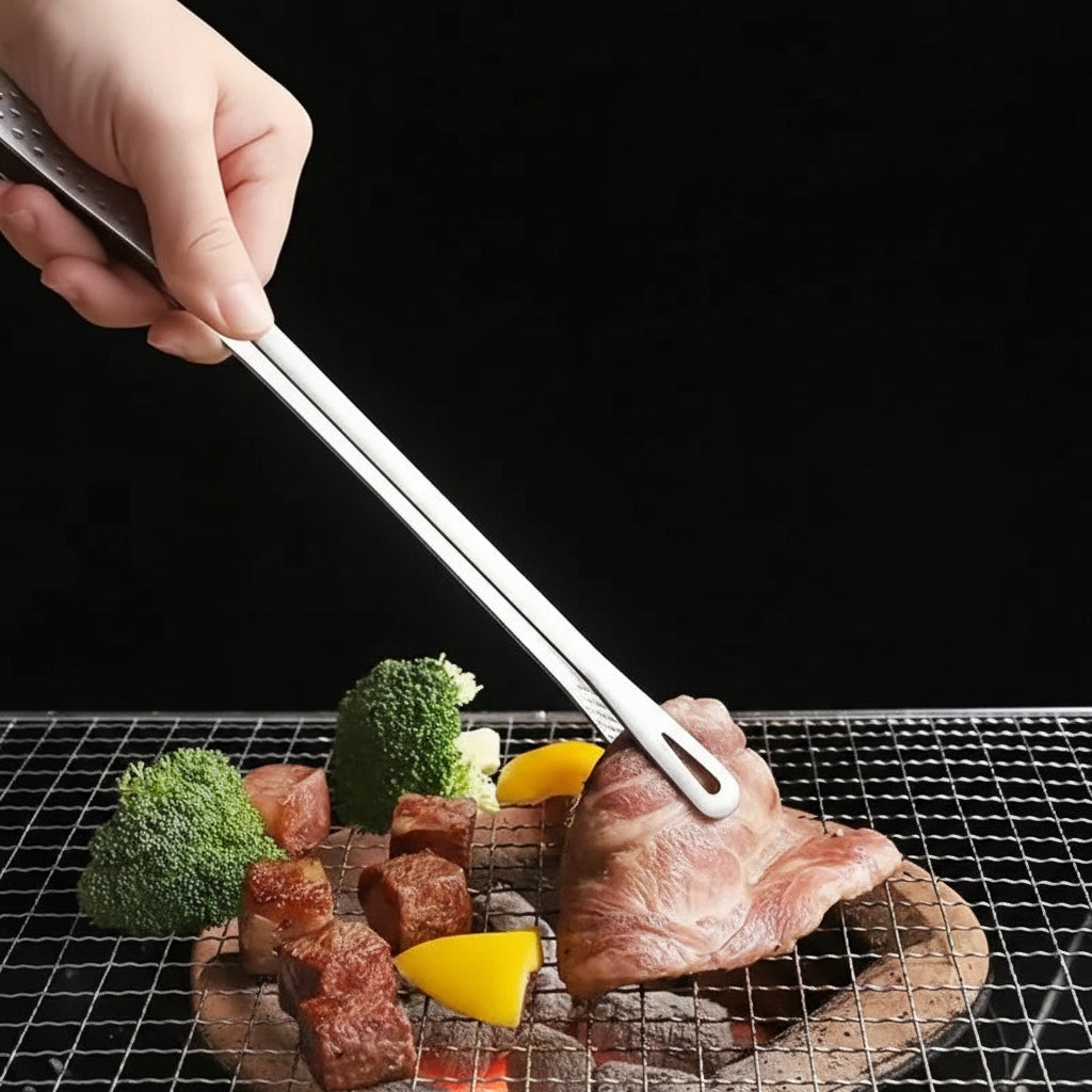 OUTDOORCHEF – Stainless Steel Tongs for Camping & BBQ