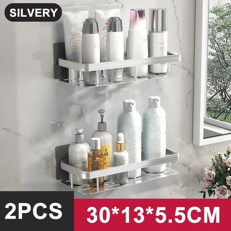 ALUVAULT – Organisateur mural en alliage d'aluminium pour étagère de salle de bain
