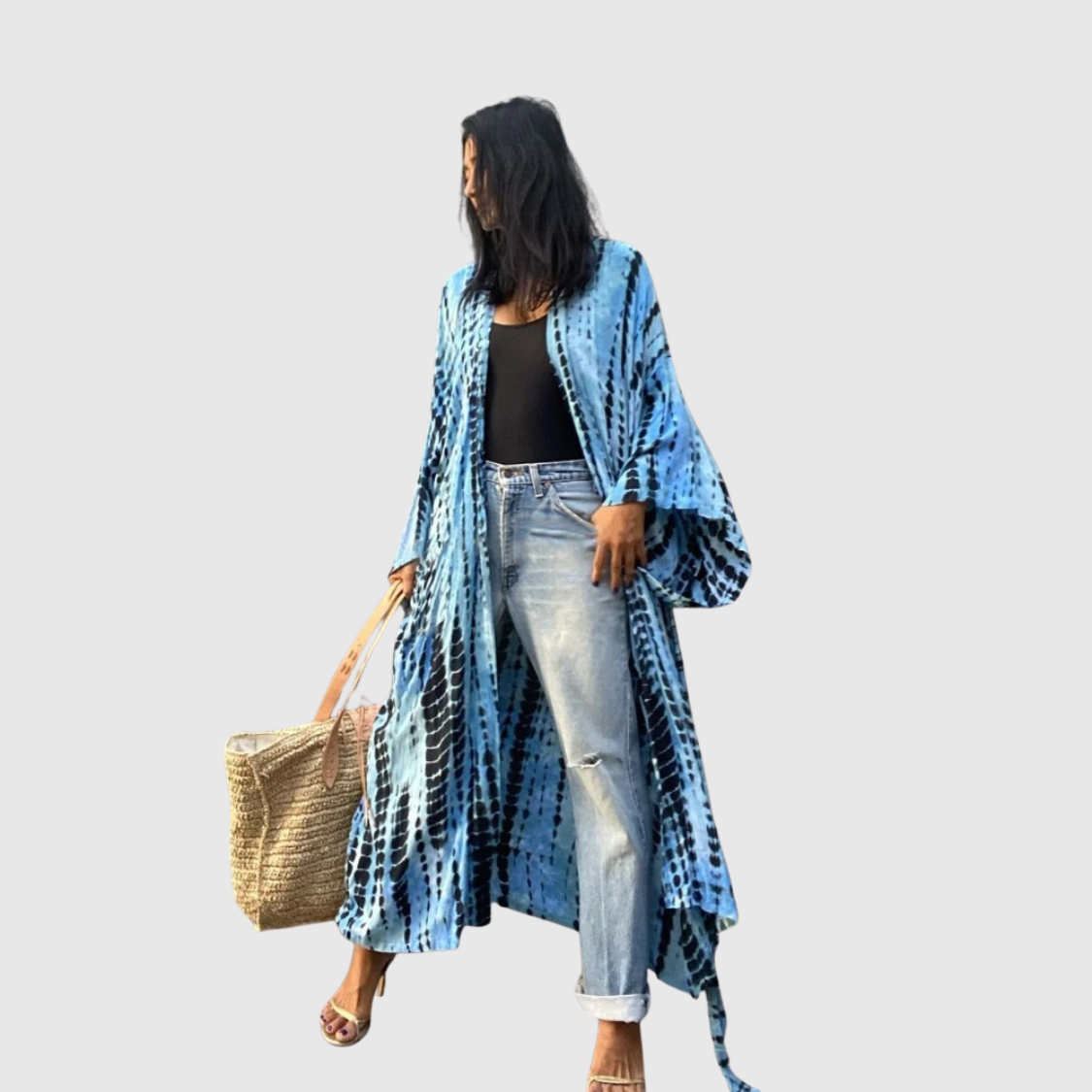 OCEANVEIL – Kimono de plage tie-dye