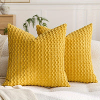 CORDFLOW – Housses de coussin à texture bulle pour décoration canapé et chambre