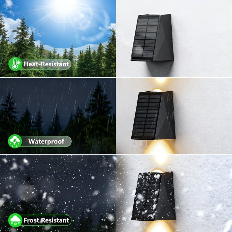 Solvanta - 4 Pack Solar Up and Down Wall Lights