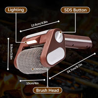 GRATECHARGE – Brosse électrique pour barbecue avec rouleau de nettoyage en acier inoxydable