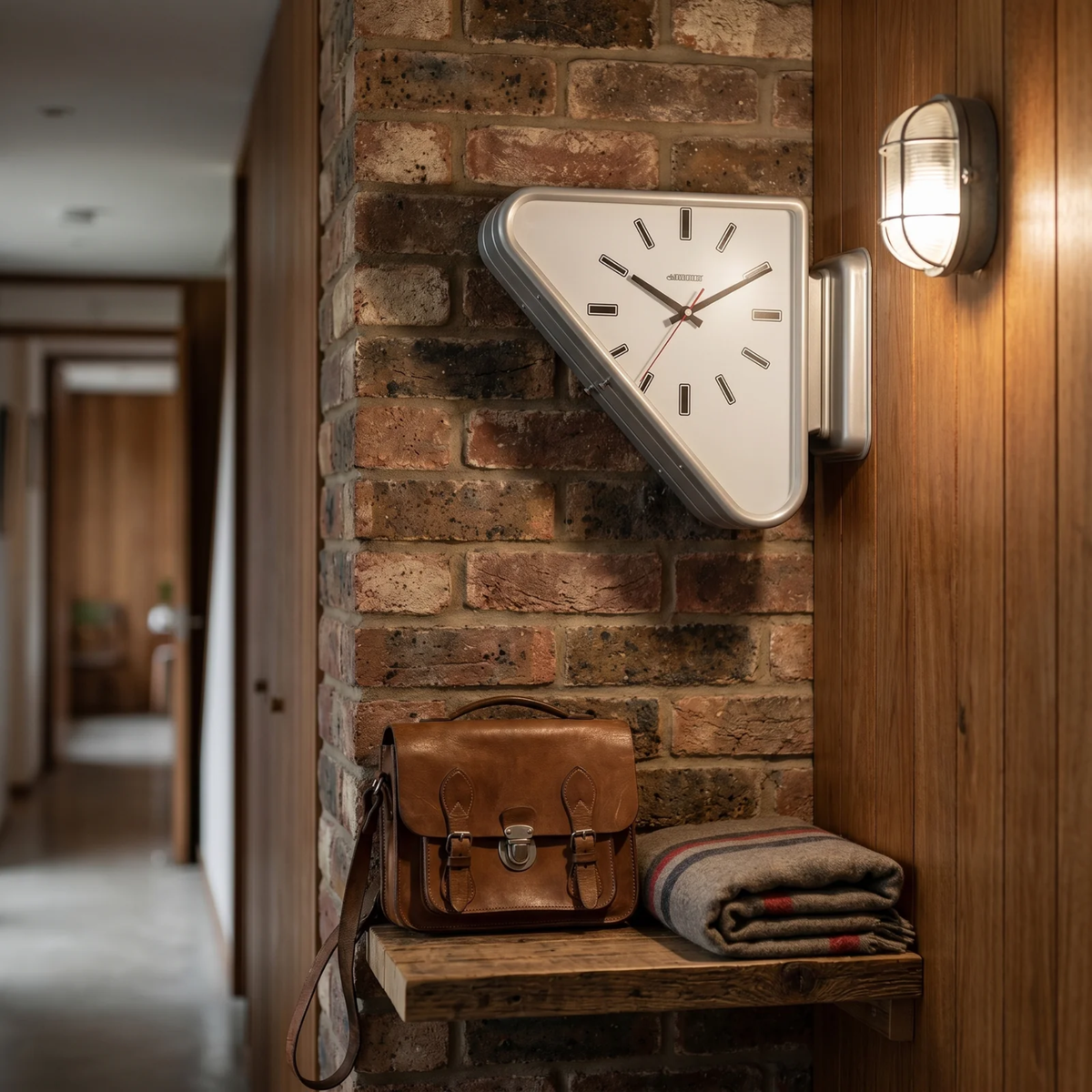 GEOTEMPO – Dual-Sided Wall Clock for Modern Geometric Decor