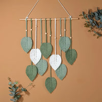 Verdelia - Bohemian Green Leaf Wall Hanging