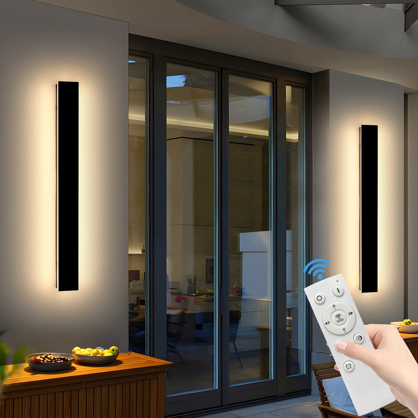 Brillanova - Dimmable Long Outdoor Wall Sconce