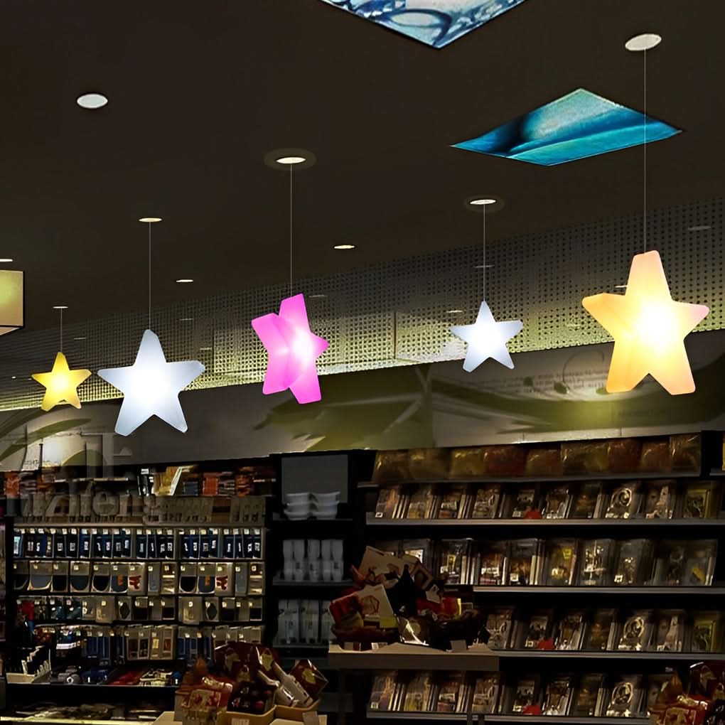 STARFEST – Colorful LED Star Christmas Lights with USB Rechargeable Glow