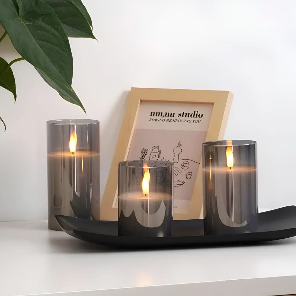 FLAMORIA – Lot de bougies sans flamme pour une lueur chaleureuse réaliste