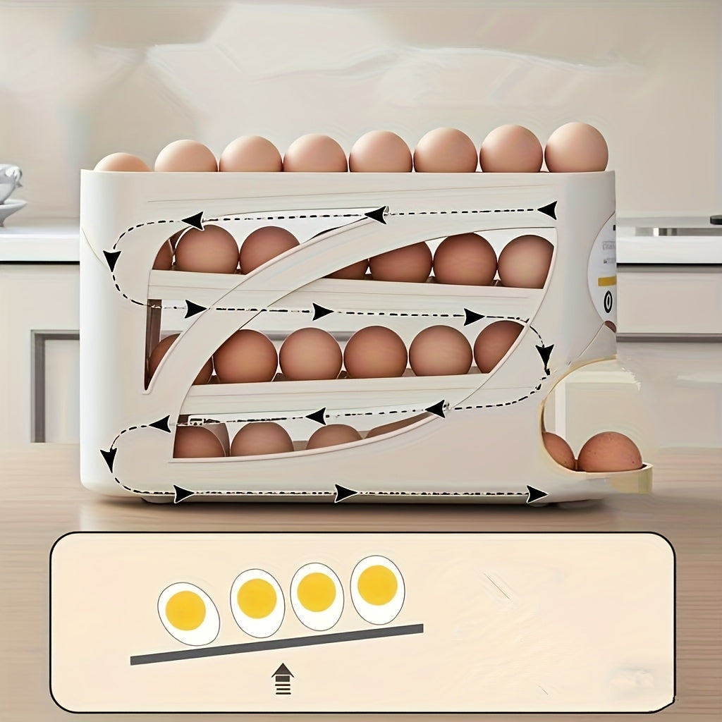 EGGROLLA – 4 Tier Rolling Egg Storage Organizer
