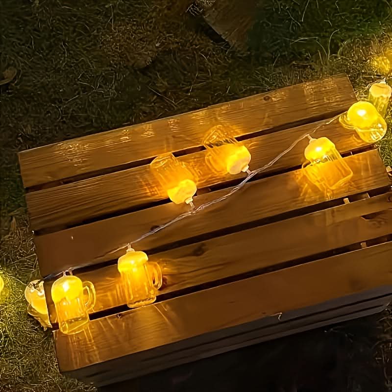 BREWGLOW – Dessus de chope de bière à LED pour un éclairage d’ambiance festif