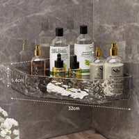 GLACIERA – Organisateur d’étagère de salle de bain design glacier d’angle
