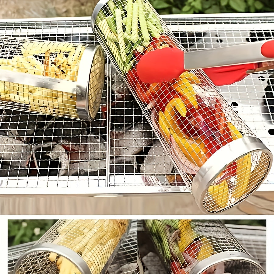 ROLLGRILL – Panier de grillade roulant en acier inoxydable