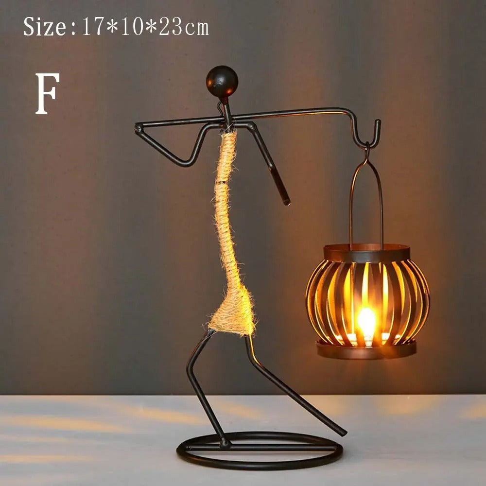 LUMIVIBE – Abstract Metal Candle Holder Sculpture