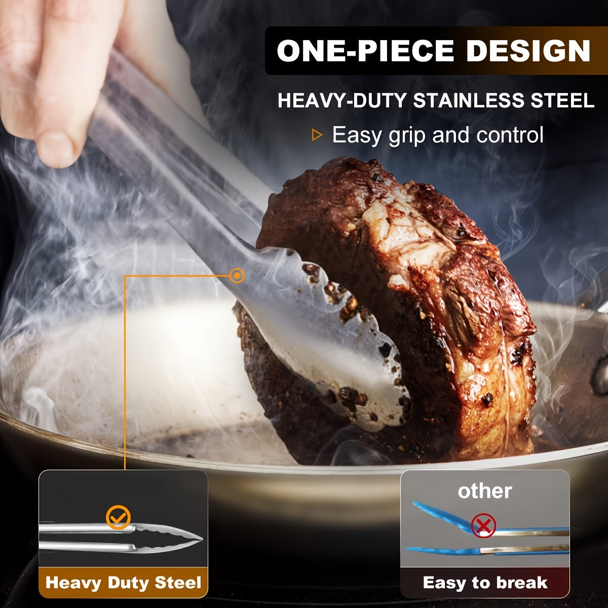 TONGIX – Stainless Steel Locking Kitchen Tongs
