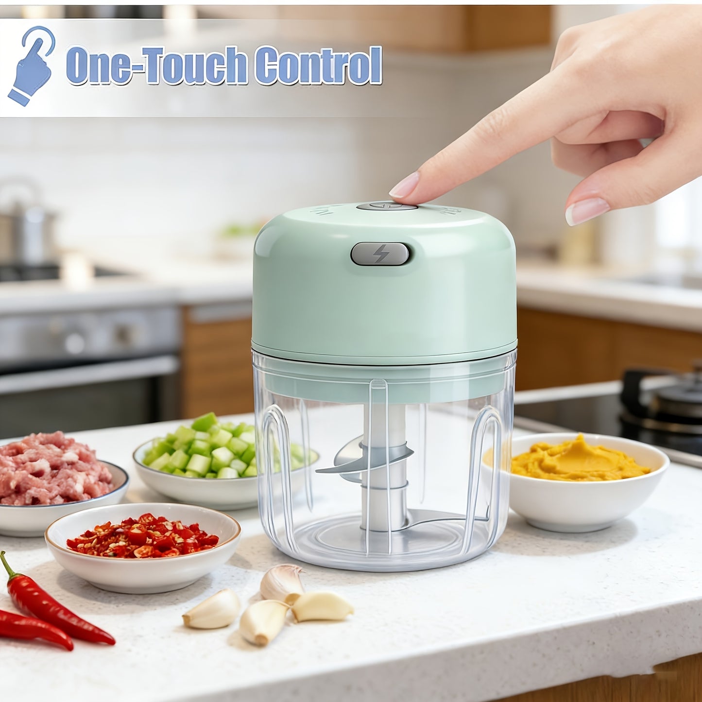 CHOPTRON – Mini hachoir électrique rechargeable par USB