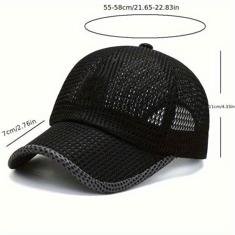 AEROMESH – Casquettes de baseball en maille respirante pour protection solaire extérieure
