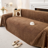 PLUSHLIVA – Double-Sided Plush Sofa Cover Blanket for All Seasons