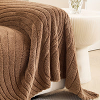 PLUSHLIVA – Double-Sided Plush Sofa Cover Blanket for All Seasons