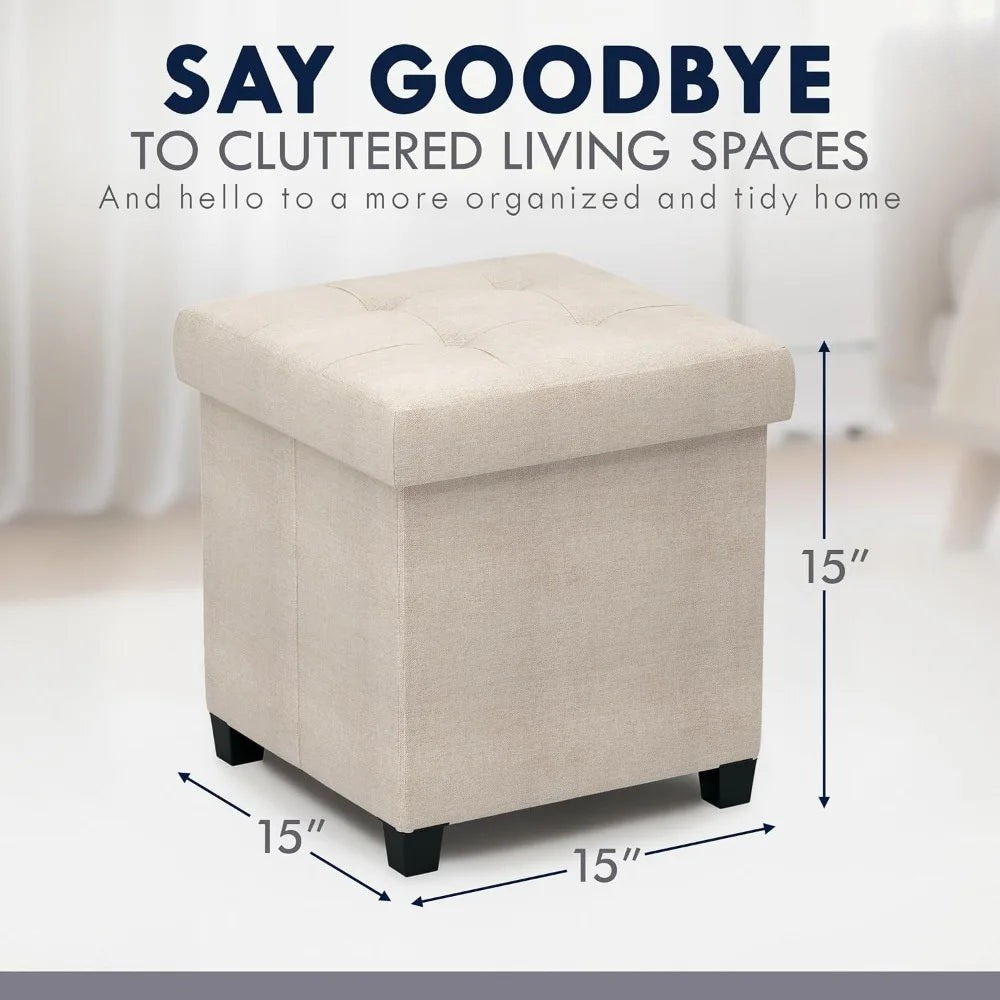COMFYNEST – Square Storage Ottoman Bench