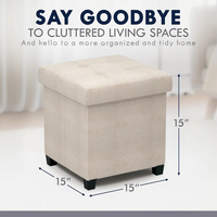 COMFYNEST – Square Storage Ottoman Bench