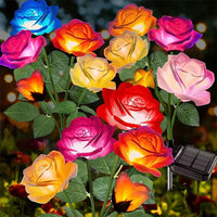 BLOOMGLOW – Lampes solaires fleurs à 5 têtes pour ambiance de jardin