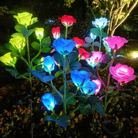 BLOOMGLOW – Lampes solaires fleurs à 5 têtes pour ambiance de jardin
