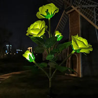 BLOOMGLOW – Lampes solaires fleurs à 5 têtes pour ambiance de jardin