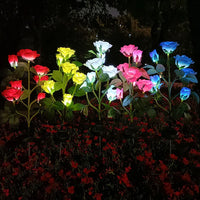 BLOOMGLOW – Lampes solaires fleurs à 5 têtes pour ambiance de jardin